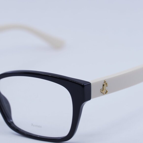 Jimmy Choo JC270 09HT 00 Eyeglasses Black/Ivory 53mm Rectangle Frame